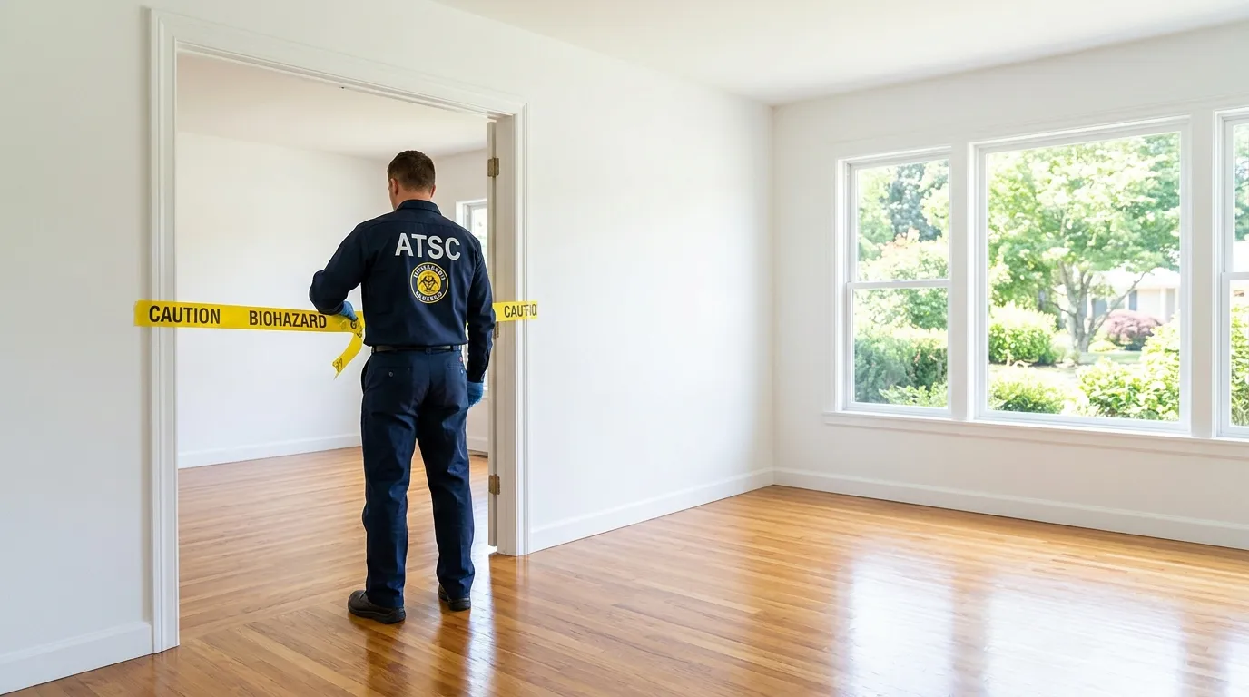 Certified biohazard cleanup crew performing Decomposition Cleanup in Palm Harbor